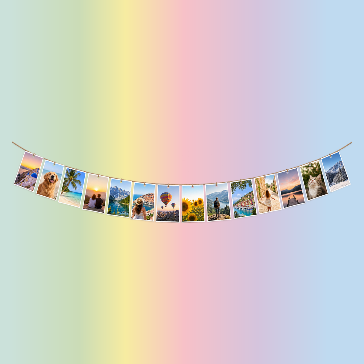 BANDERÍN CON FOTOS PERSONALIZADO